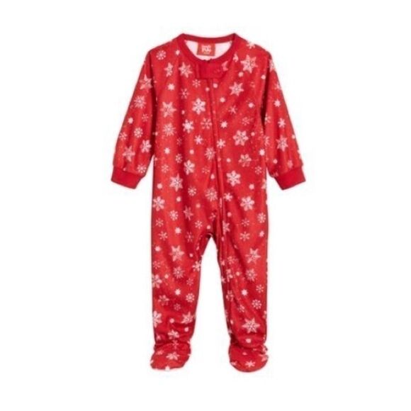 New Family Pajamas Matching Baby Merry Snowflake Footie One-Piece size 24months - Picture 3 of 5